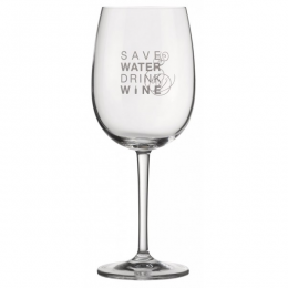 Verre "Save water drink Wine" Räder