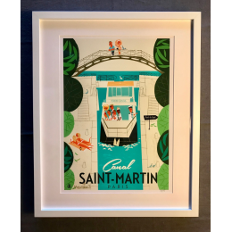 Affiche tirage d'Art "Canal Saint Martin Paris" Monsieur Z.
