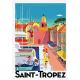 Affiche tirage d'Art "Le port de Saint Tropez" Monsieur Z.