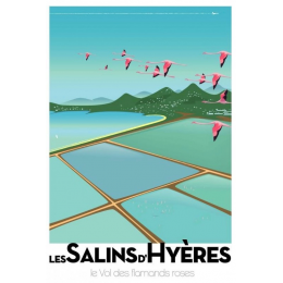 Affiche tirage d'Art "Les salins d'Hyères" Monsieur Z.