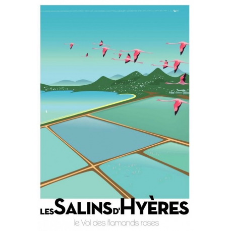Affiche tirage d'Art "Les salins d'Hyères" Monsieur Z.