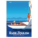 Affiche tirage d'Art "La Rade de Toulon - Escale Plaisance" Monsieur Z.