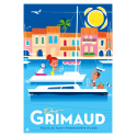 Affiche tirage d'Art "Port Grimaud" Monsieur Z.