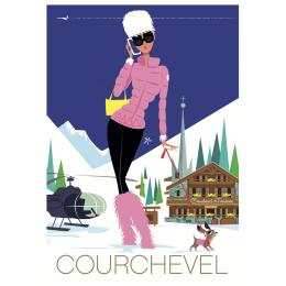 Affiche tirage d'Art "Courchevel " Monsieur Z.