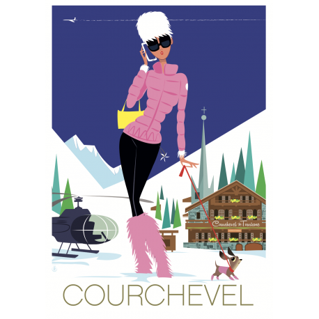 Affiche tirage d'Art "Courchevel" Monsieur Z.