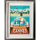 Affiche tirage d'Art "Cannes French Riviera" Monsieur Z.