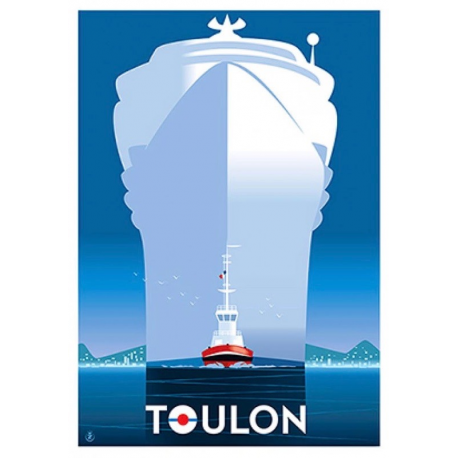 Affiche tirage d'Art " Toulon remorqueur " Monsieur Z.