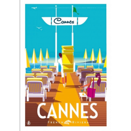 Affiche tirage d'Art " Cannes ponton " Monsieur Z.