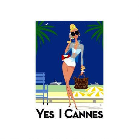 Affiche tirage d'Art "Yes I Cannes" Monsieur Z.