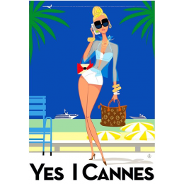 Affiche tirage d'Art "Yes I Cannes" Monsieur Z.