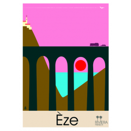 Affiche tirage d'Art "Eze" Monsieur Z.