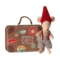 Petite souris de Noël avec sa valise Maileg