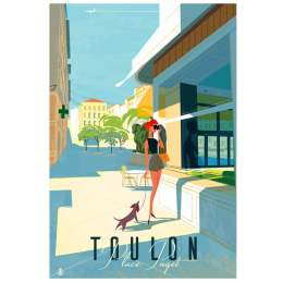 Affiche tirage d'Art "Toulon Place Puget" Monsieur Z.