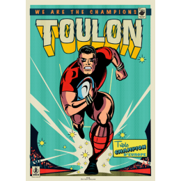 Affiche tirage d'art "RCT Toulon bleu" Monsieur z