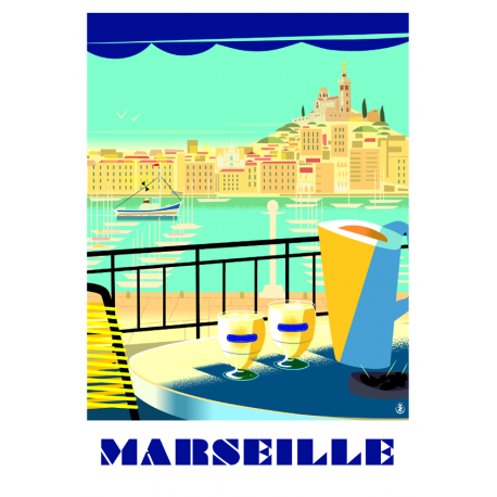 Affiche tirage d'Art "Marseille Ricard" Monsieur Z.