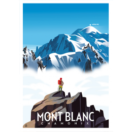Affiche tirage d'Art "Chamonix Massif du Mont Blanc" Monsieur Z.