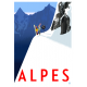 Affiche tirage d'Art "Alpes" Monsieur Z.