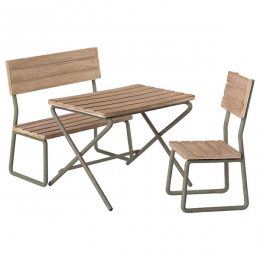 Table chaise et banc de jardin Maileg