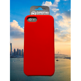 Coques iPhone silicone Cupertino Rouge