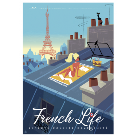 Affiche tirage d'Art " Visitez Paris " Monsieur Z.