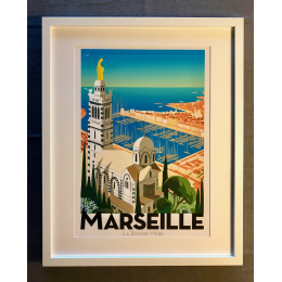 Affiche tirage d'Art "Marseille la bonne mère" Monsieur Z.