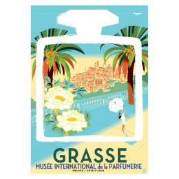 Affiche tirage d'Art "Grasse Village Flacon" Monsieur Z.
